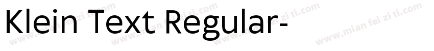Klein Text Regular字体转换
